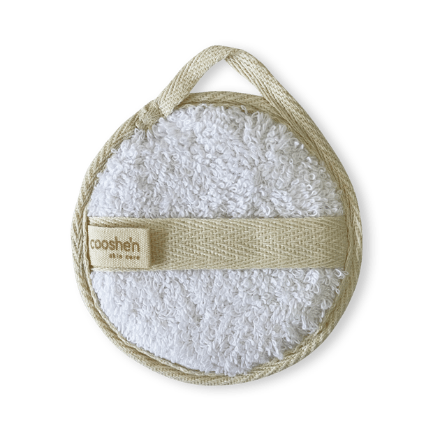 Natural Face Care and Massage Tool "Pamplik" White and Beige - Cooshen