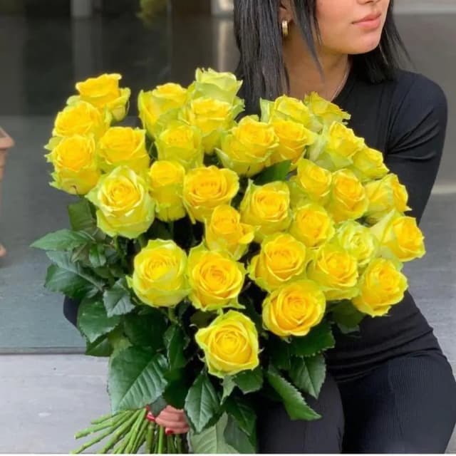 Bouquet with yellow roses 27 - VkusLil