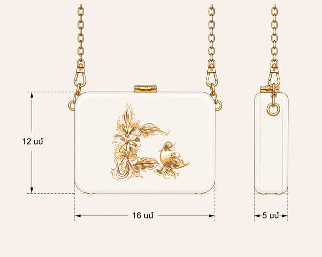 Bag "Elegance" with Bird Lettering - TD PRODUCT