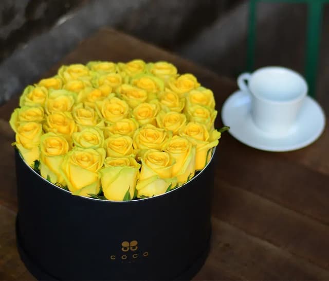 Boxed flowers "Ambra" (large)