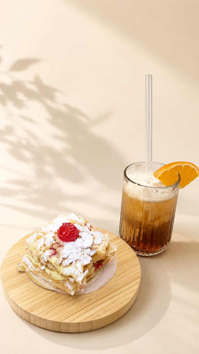Napoleon with pistachio and raspberry - Belissimo cake