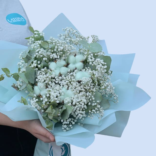 Букет CAMBIRA с цветами гипсофилы
