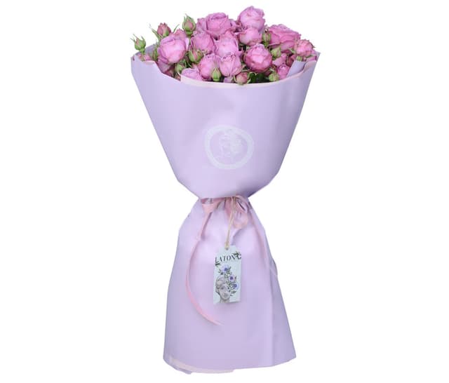 Bouquet "Solomon" with Pink Peony Spray Roses
