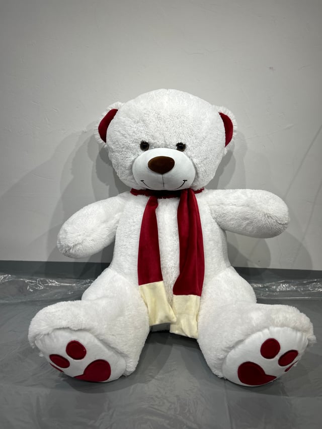 Փափուկ արջուկ «Kelvin»  սպիտակ, 110 սմ․