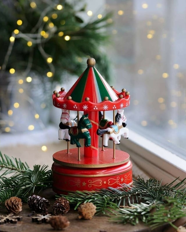 Carousel with horses