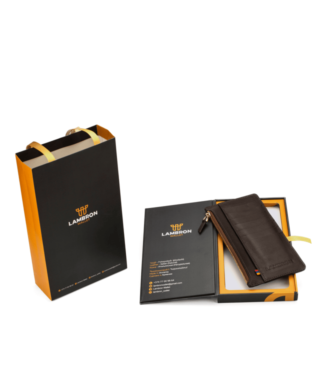 Դրամապանակ «Lambron» Tabacco travel Slim