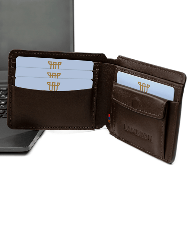 Դրամապանակ «Lambron» Bifold coinTabacco