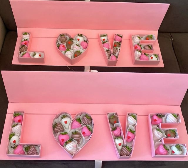 Box with a love inscription