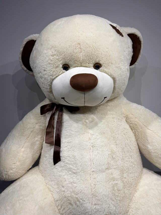 Soft teddy bear "Tom" milky color, 190 cm