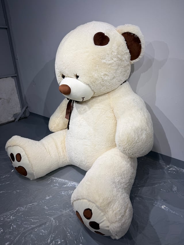 Soft teddy bear "Tom" milky color, 190 cm