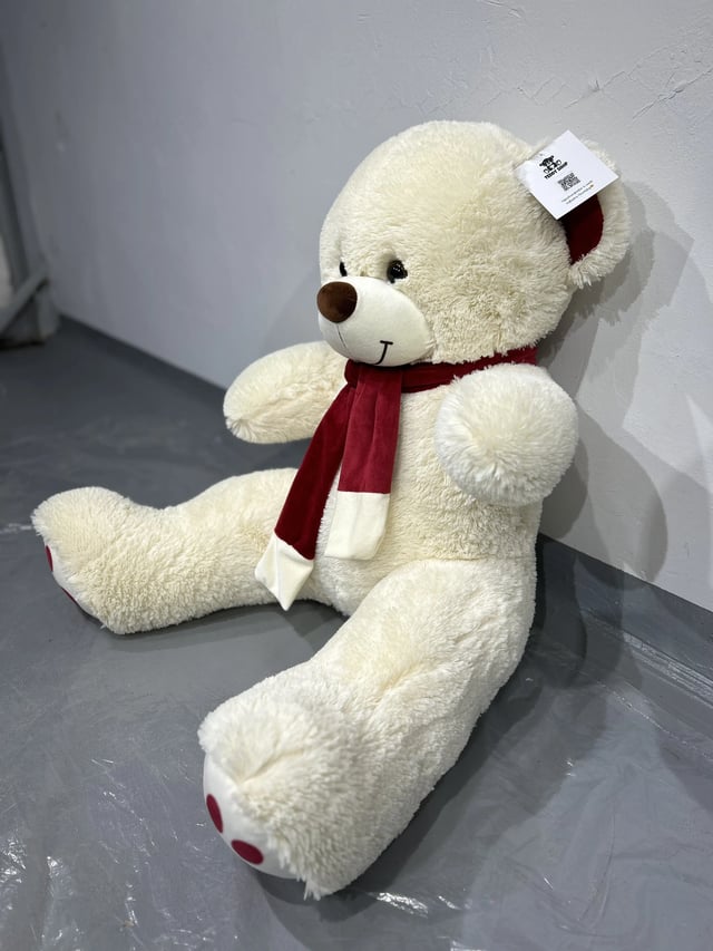 Soft teddy bear "Kelvin", cream color, 90 cm.