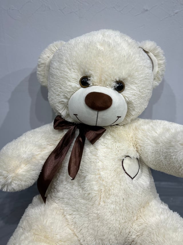 Soft teddy bear "Miki" in milky color, 90 cm.