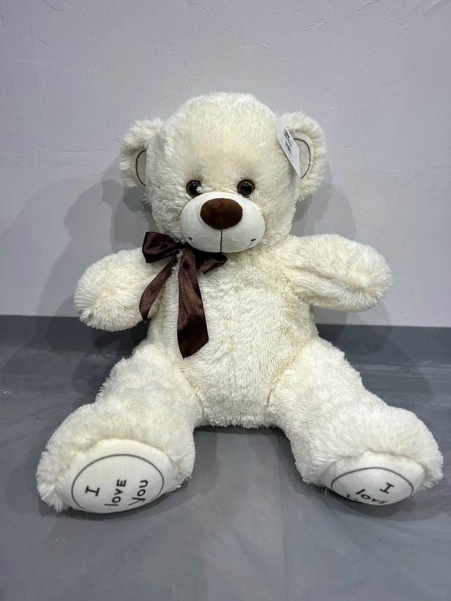 Soft teddy bear "Miki" in milk color, 65 cm.