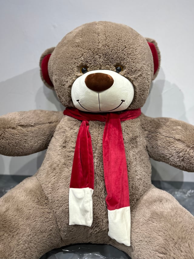 Soft teddy bear "Kelvin" dark brown, 160 cm.