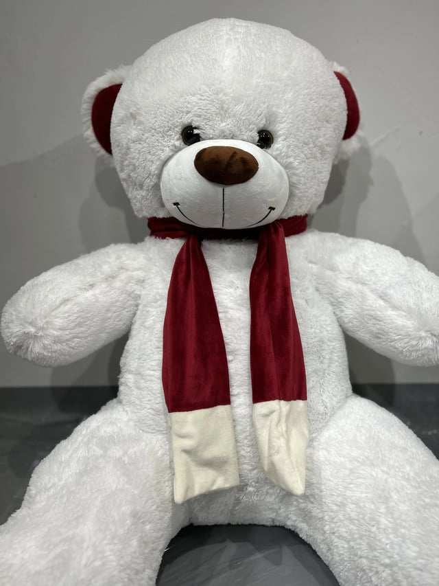 Փափուկ արջուկ «Kelvin»  սպիտակ, 110 սմ