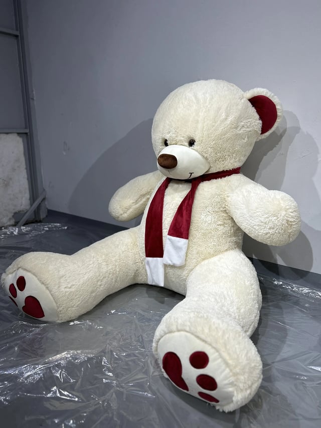 Փափուկ արջուկ «Kelvin»  կաթնագույն, 160 սմ․