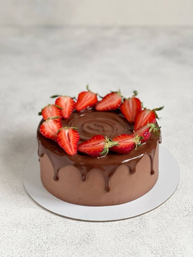 Торт шоколадные клубники - Lip Lick cake