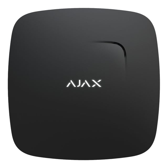 Black Ajax FireProtect Plus fire alarm and smoke leakage sensor for security system