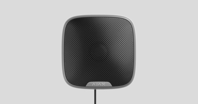 Wired, outdoor, sound and light siren, black Ajax StreetSiren Fibra