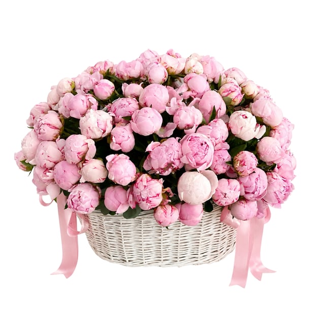 Premium peony basket - Latona Flowers