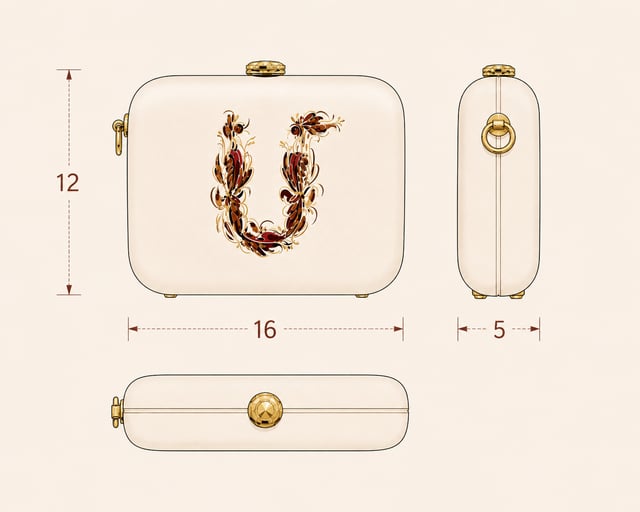 Bag Elegance M with bird letter - TD PRODUCT